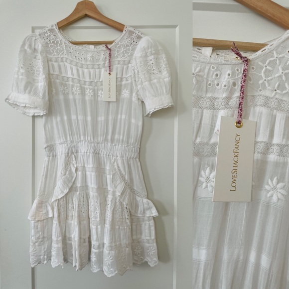 LoveShackFancy Dresses & Skirts - LoveShackFancy White Dress - Agustine Dress